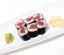 tuna maki <img title='Consumption of raw or under cooked' src='/css/raw.png' />